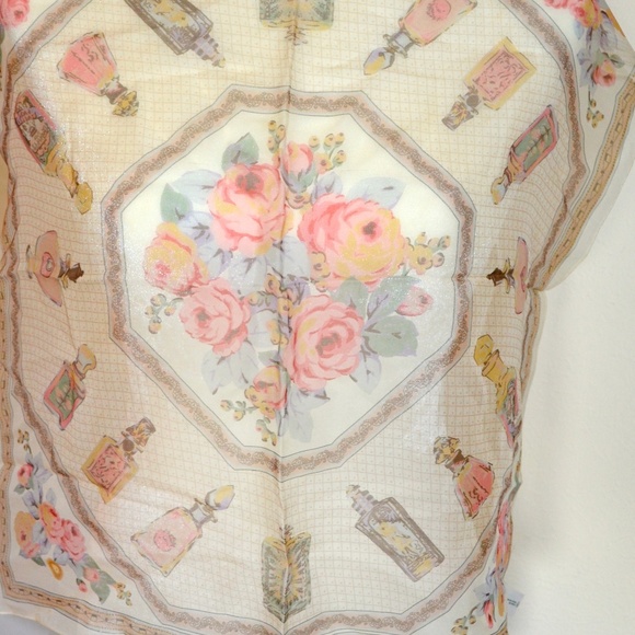 Laura Ashley Accessories - Vintage Laura Ashley Silk Chiffon Scarf